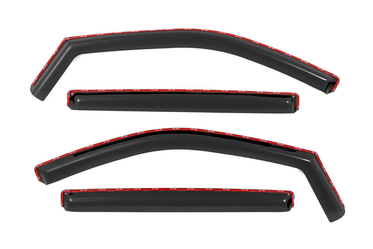 GMC 2500HD Side Window Deflectors - Rough Country - In Channel Rain Guard - '19-'25